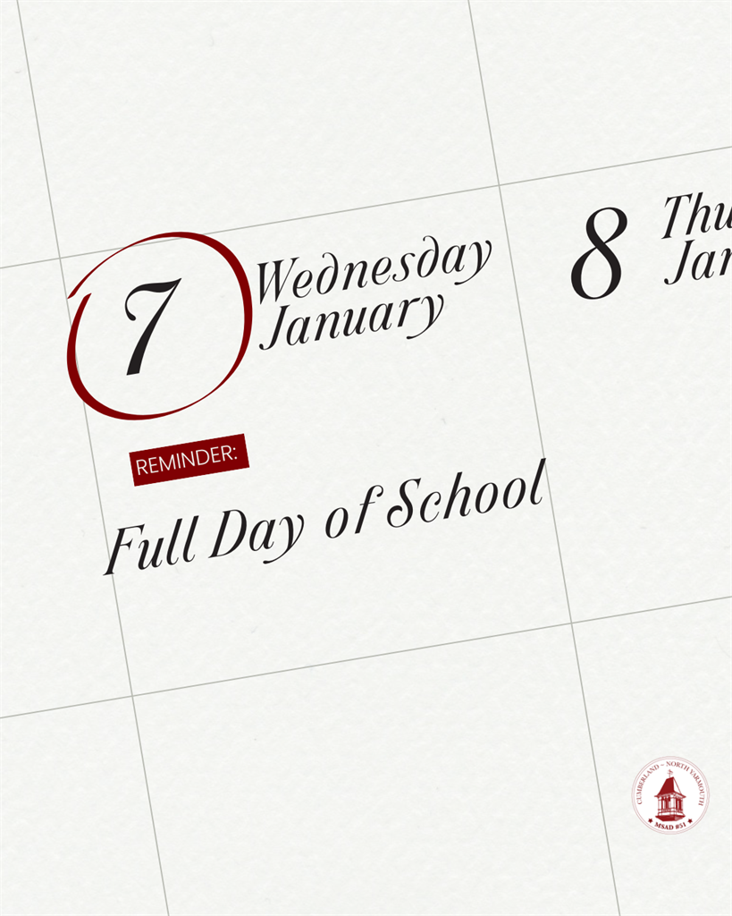 January 7th calendar notice picture